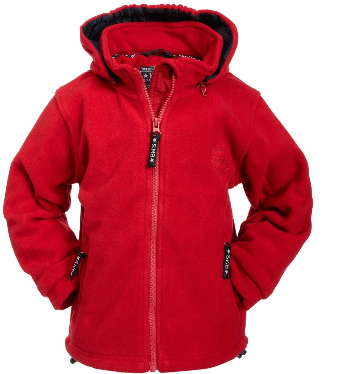 BMS Kinder Windsmoother Kids-jassen met capuchon Rood