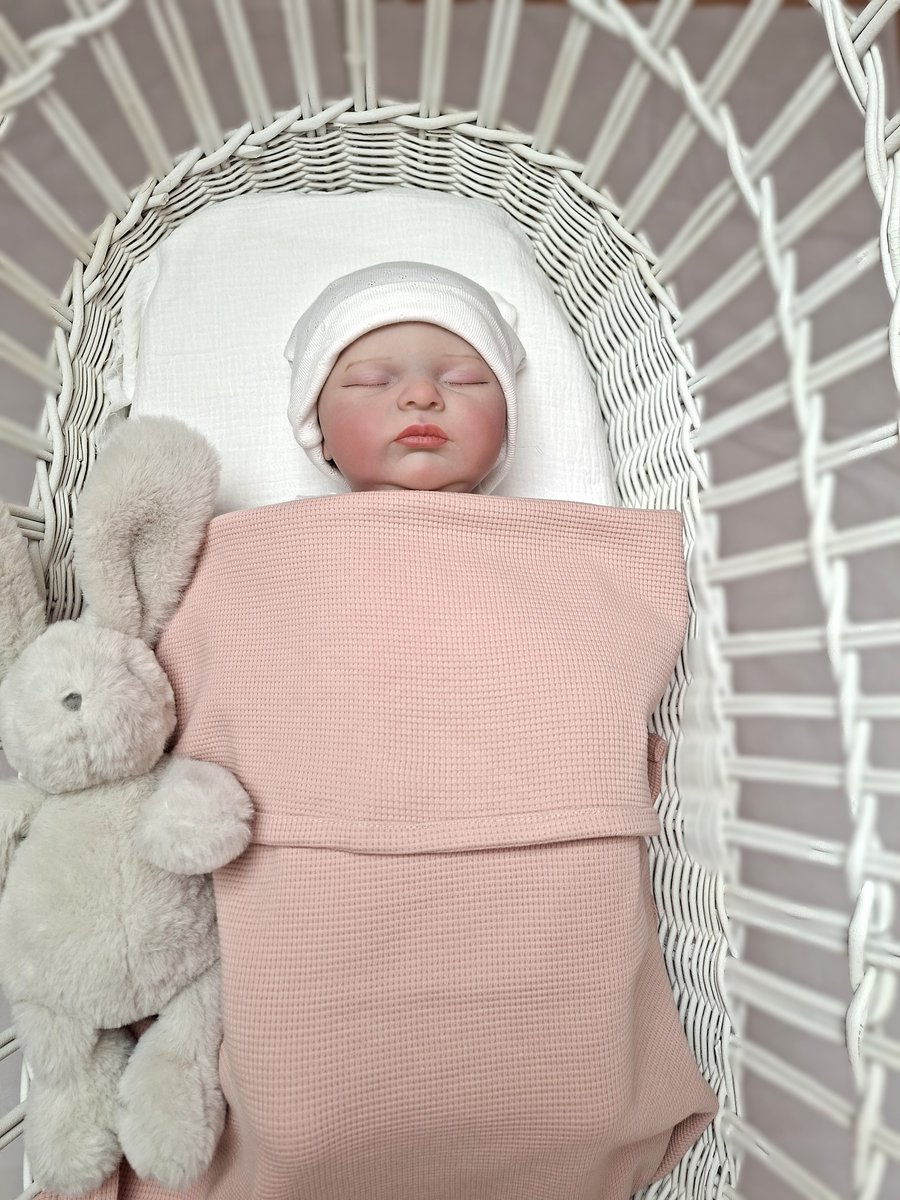 Oogappel Tricot Wafel Deken Zomer Kinderwagen Wieg 60x80 cm-Roze