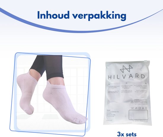 Hilvard Yoga sokken - Pilates sokken - Enkelsokken - 3 Paar - Lila - Antislip sokken - One size fits all van Merkloos — afbeelding 5