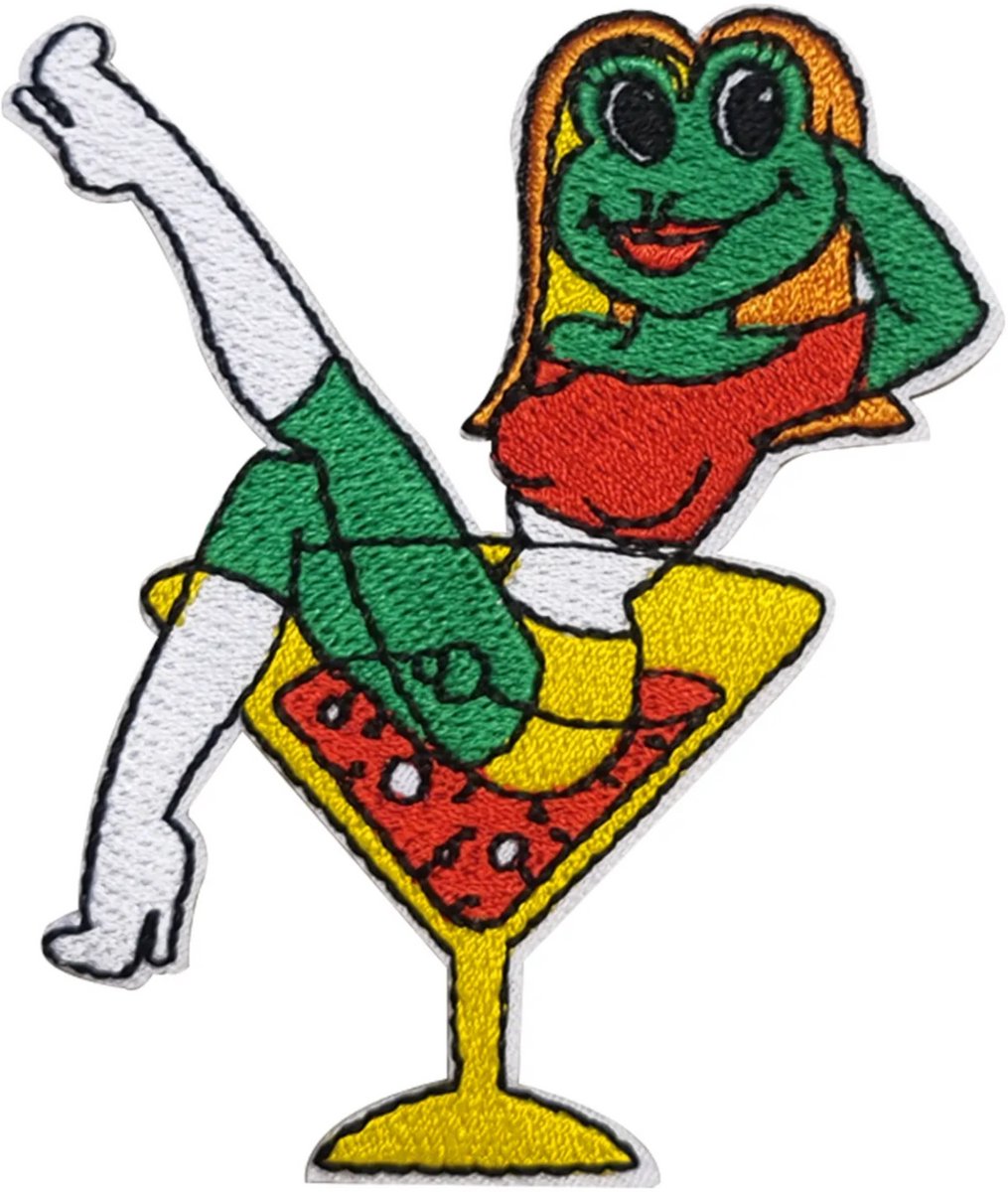 Oeteldonk embleem - Dame in cocktailglas