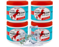 4 Stuks - Paardenbalsem - 500ml - koelt - ontspant en bevorderd de bloedsomloop - Paardenkracht - Spierengel