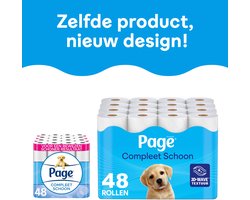 Page® toiletpapier - Compleet Schoon wc papier - 48 rollen - met een vleugje katoen - Voordeelverpakking