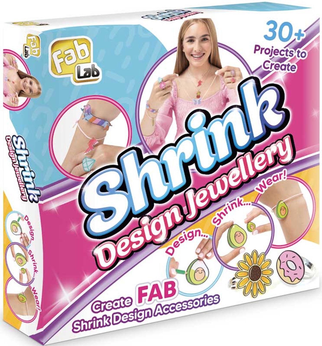 Shrink design sieraden knutselset voor kinderen - creatief speelgoed.