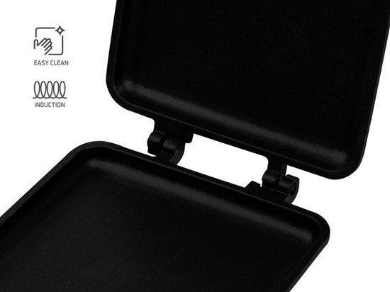 Delphin - Minipan - Tosti-pan - Tosti- ijzer - Camping-pan - Voor alle Hittebronnen - Compact — afbeelding 3