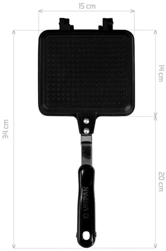 Delphin - Minipan - Tosti-pan - Tosti- ijzer - Camping-pan - Voor alle Hittebronnen - Compact — afbeelding 5