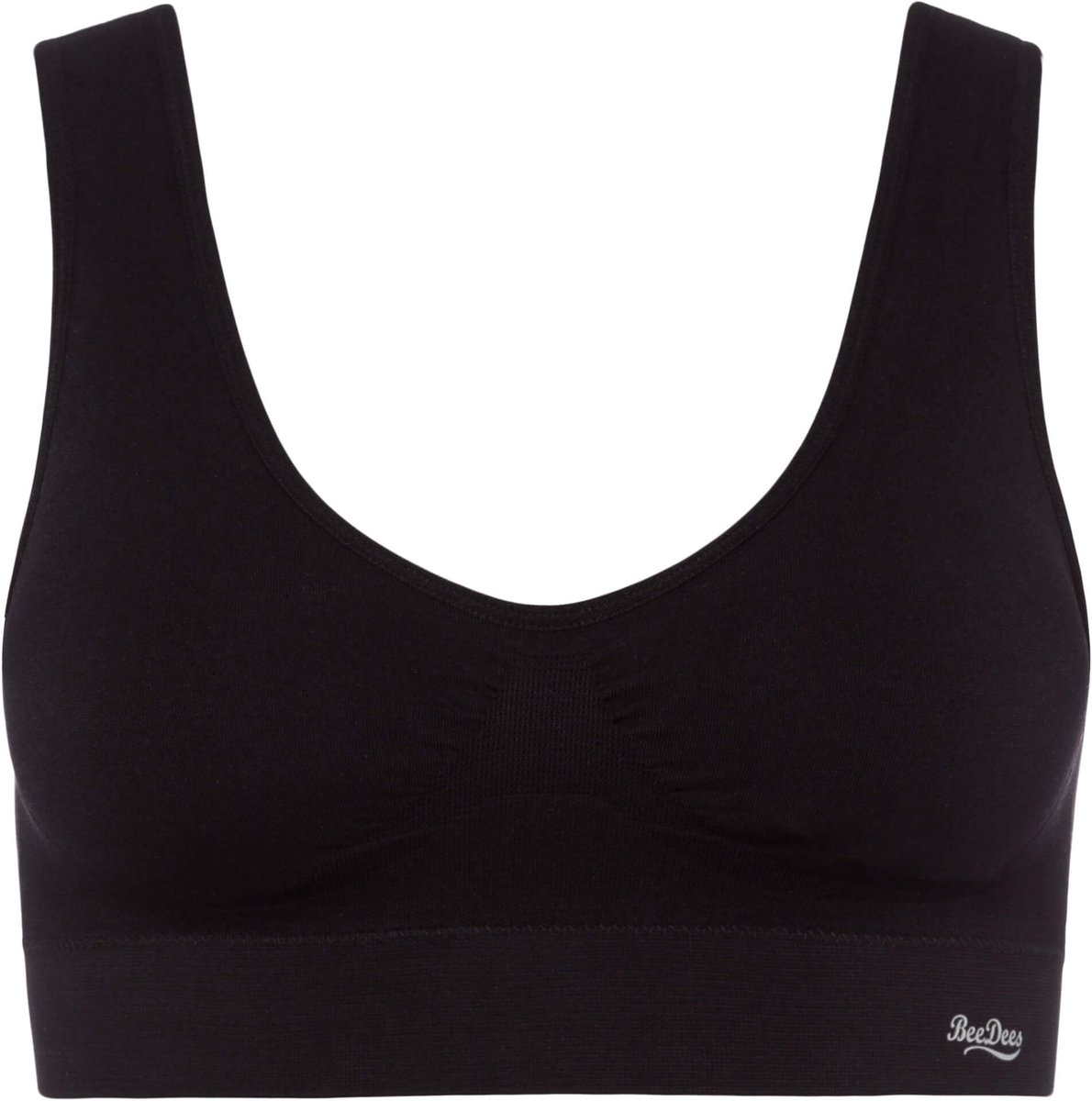 BeeDees Bustier Comfee Crop Top Met uitneembare cups en brede bandjes zwart