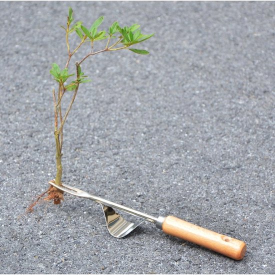 TOVBMUP Metaal - met houten handvat - wiedstok - handgereedschap voor wieden en losmaken van de grond - cadeau voor tuinliefhebbers van Merkloos	 — afbeelding 2