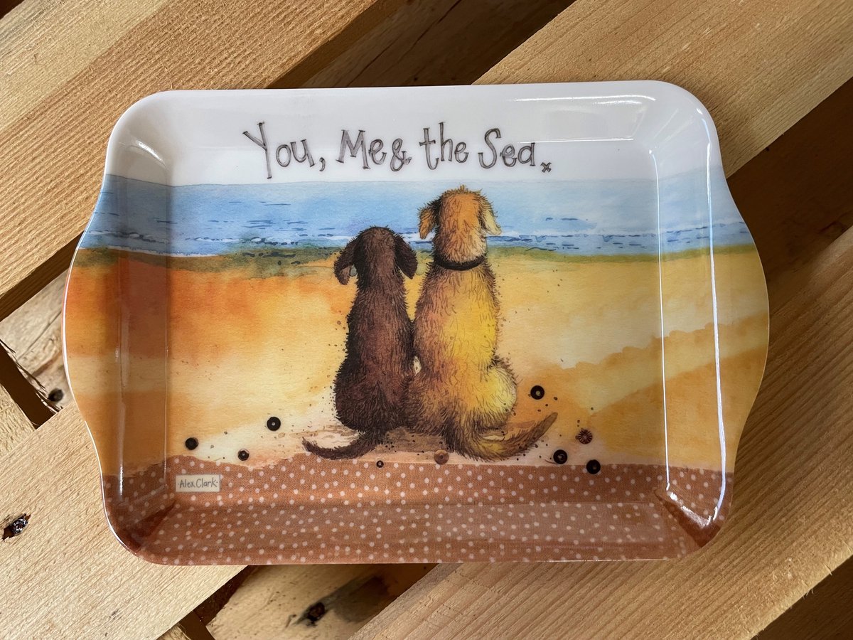Alex Clark Dienblad Klein Formaat Honden ~ Melamine Tray You, Me and the Sea