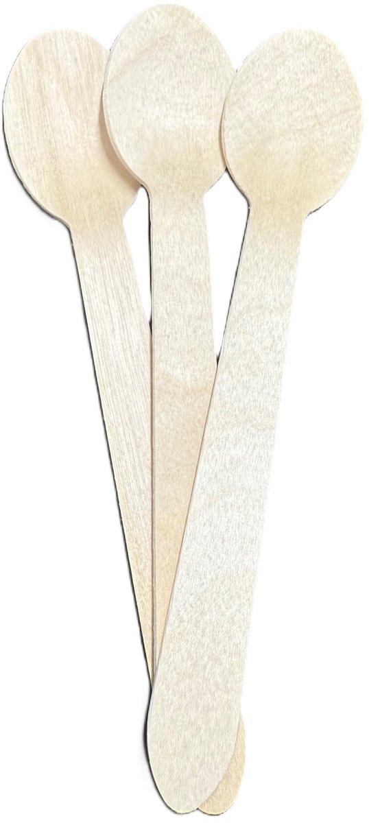 Houten Lepel – 160 mm – 100 Stuks – Duurzaam & Milieuvriendelijk