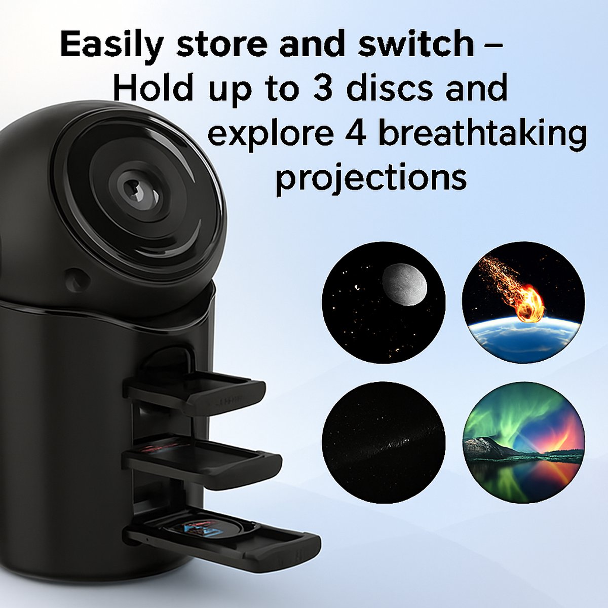 Portable Galaxy Projector – Sterrenhemel Projector – Sterren Projector – Planeten Effect – Sfeerlamp – LED – Projector – Lichtshow voor Thuis en Onderweg – foto 6
