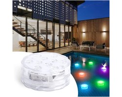 LED zwembadlamp RGB – IP68 – 13 kleuren – dompelbaar – met afstandsbediening – Ø7 cm – spa/jacuzzi/poolverlichting