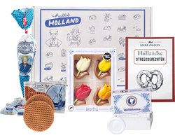 Cadeaupakket - Kerstpakket - Hollandse cadeautjes - Holland brievenbus Pakket - Geschenkset voor vrouw en man met o.m. Hollandse stroopwafels, chocolade en snoepjes