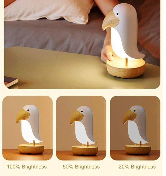Bedlamp Bluetooth-luidspreker Nachtlampje LED-vogelaanraaklamp Ademhalingslamp Oplaadbaar Dimbaar voor slaapkamer Woonkamer Kantoor van Merkloos — afbeelding 2