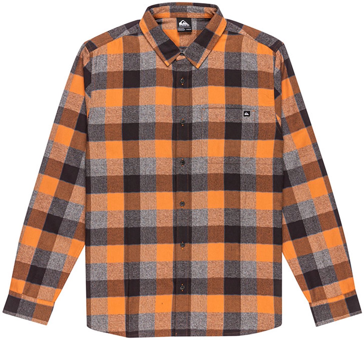 Quiksilver Motherfly Plaid Overhemd Met Lange Mouwen S Man Bruin