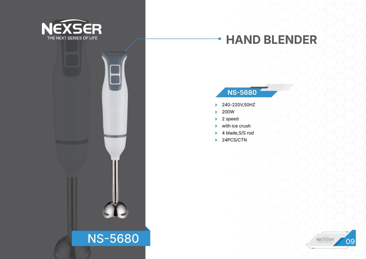 Staafmixer 200W Hand Blender RVS Staaf thumbnail 2