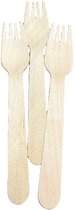 Fourchette en bois – 160 mm – Lot de 100 – Couverts durables et robustes