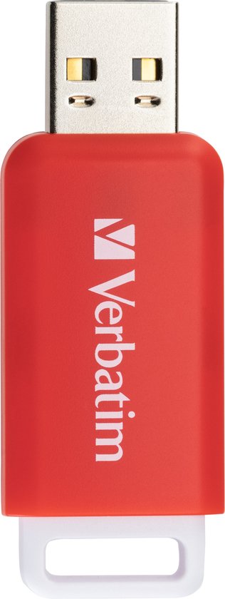 Verbatim V DataBar USB 2.0 Drive USB-stick 16 GB Rood 49453 USB-A 2.0