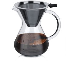 Koffiezetapparaat voor Overgieten met Roestvrijstalen Filter en 400ml Capaciteit voor Perfecte Koffie