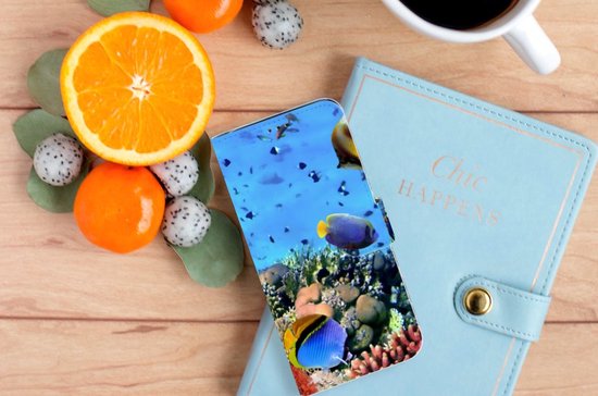 Case Cover pour Samsung Galaxy A70 Portefeuille Pêche