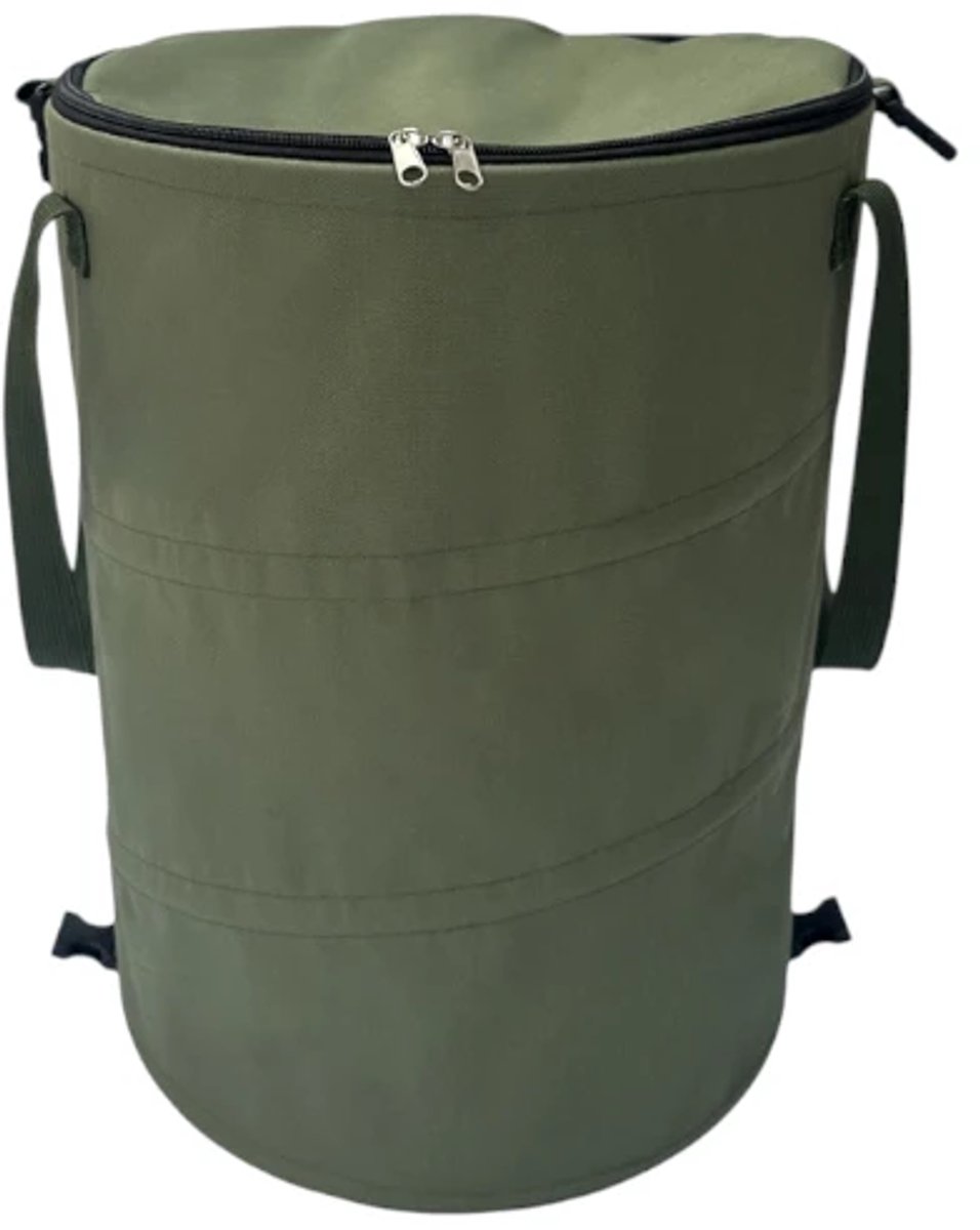 WinQ-Camping Vuilnisbak 60L-Groen–Opvouwbare en Afsluitbare Afvalbak voor Kamperen en Tuin – 34x50cm- Ook voor opruimen in huis- Waterdicht