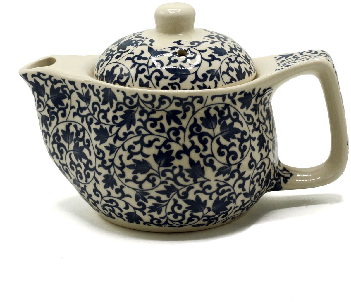 Kleine kruidentheepot - Blauw patroon - cadeau geschenkset vrouwen geschenkset mannen