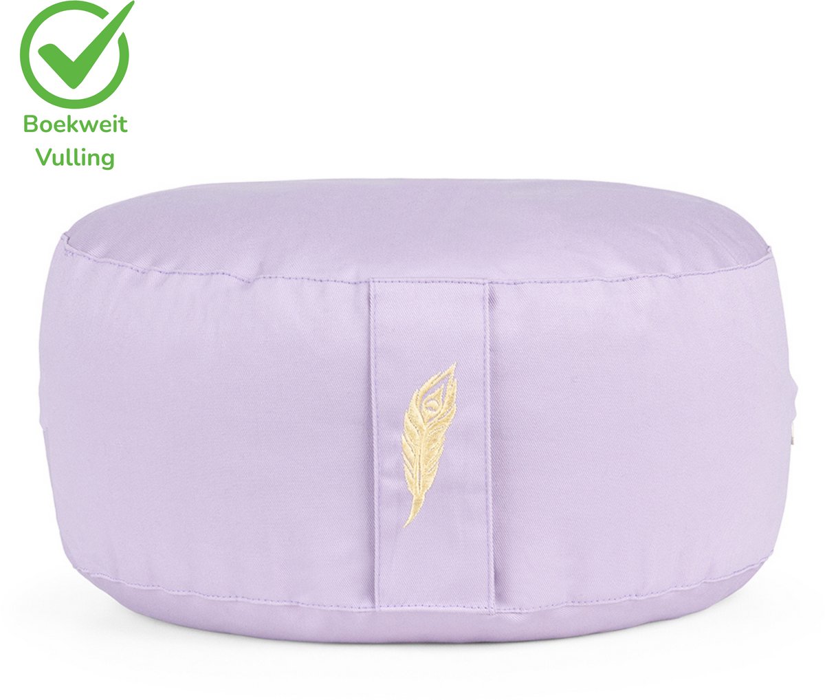 Bol.com MindBaas - Meditatiekussen - Eco - Rond - Lila - Dubbel Gestikt - 15 x 33 cm (hoogte x diameter) - Yoga kussen - Yogakus... aanbieding
