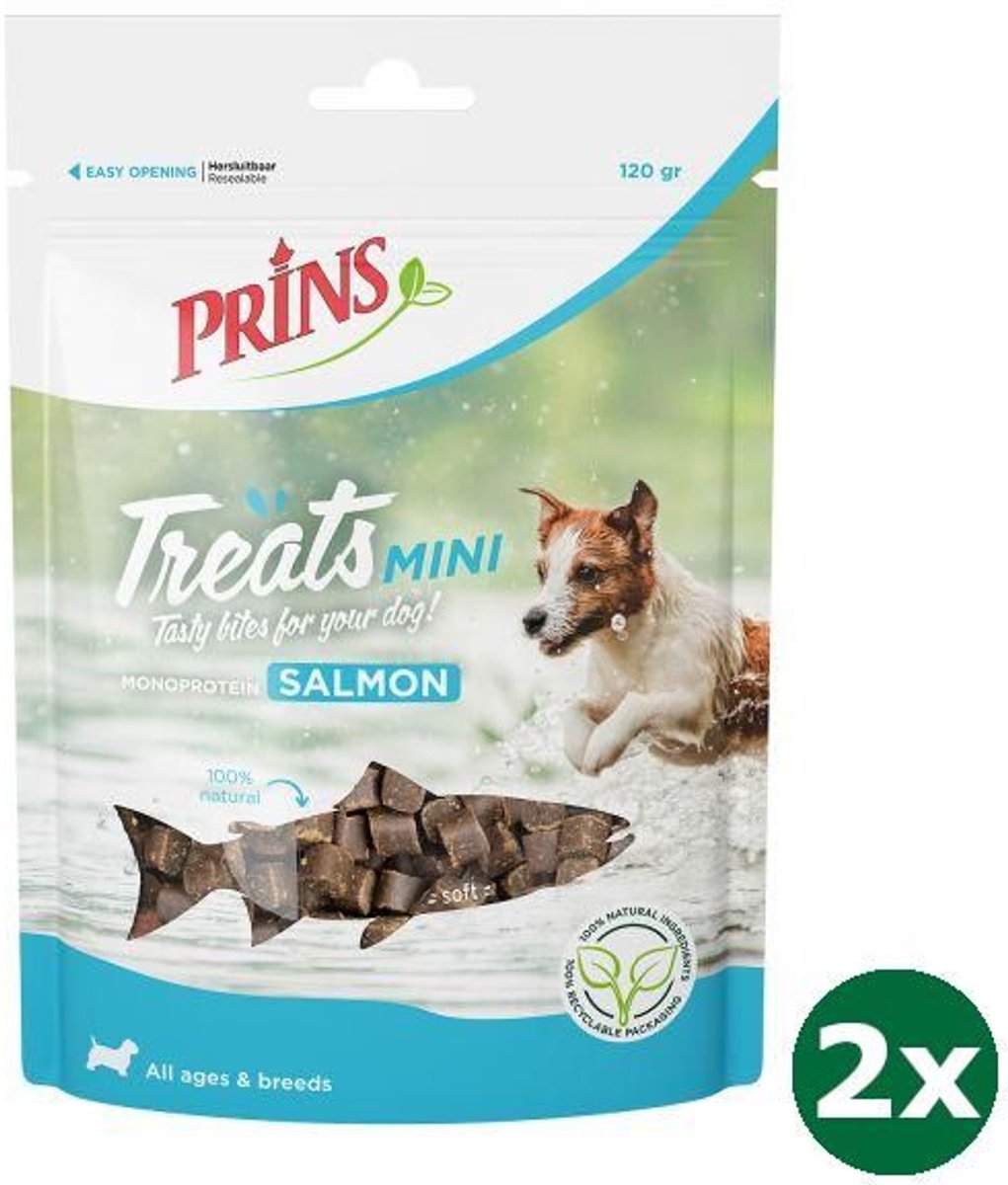2x120 gr Prins treats zalm mini