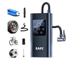 EAFC Compressor Bandenpomp - 30L/min Draagbare Draagbare Luchtcompressor - 7000 mAh - Elektrische Fietspomp - Fiets - Auto - Motor - Bal & Luchtbed - Sinterklaas cadeau auto