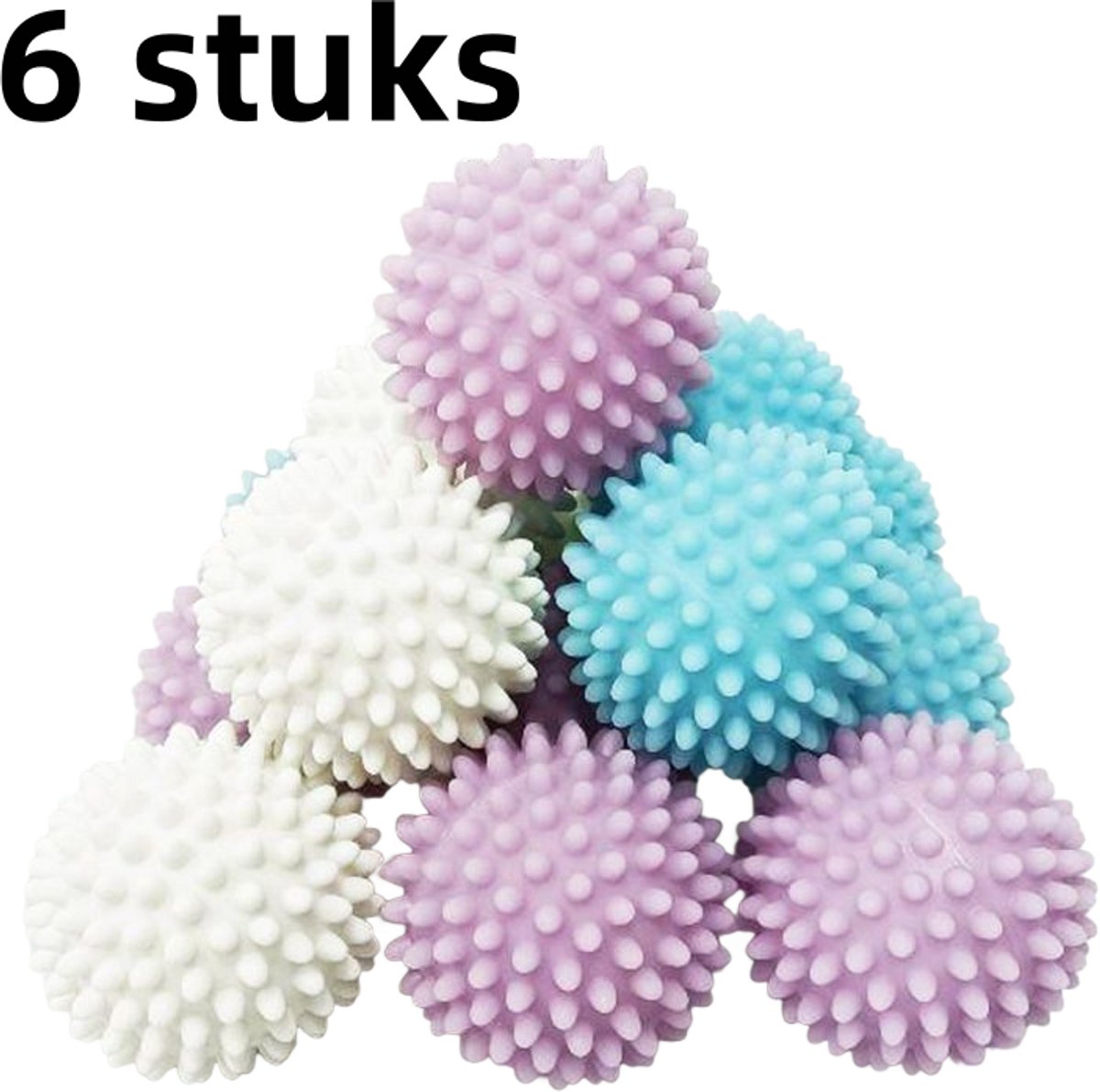 6-delige wasbal - Magic Laundry Ball Anti-klit en Anti-Knot - Gemengde kleur