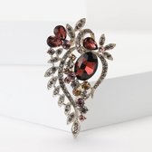 Broche d'affirmation à double bouton de rose en argent sterling et Marcasite - E