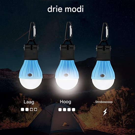 Lampe de camping Dussdote - Lampe LED- Éclairage de secours - Portable - Convient pour le camping, l'exploration et la pêche - Lot de 4