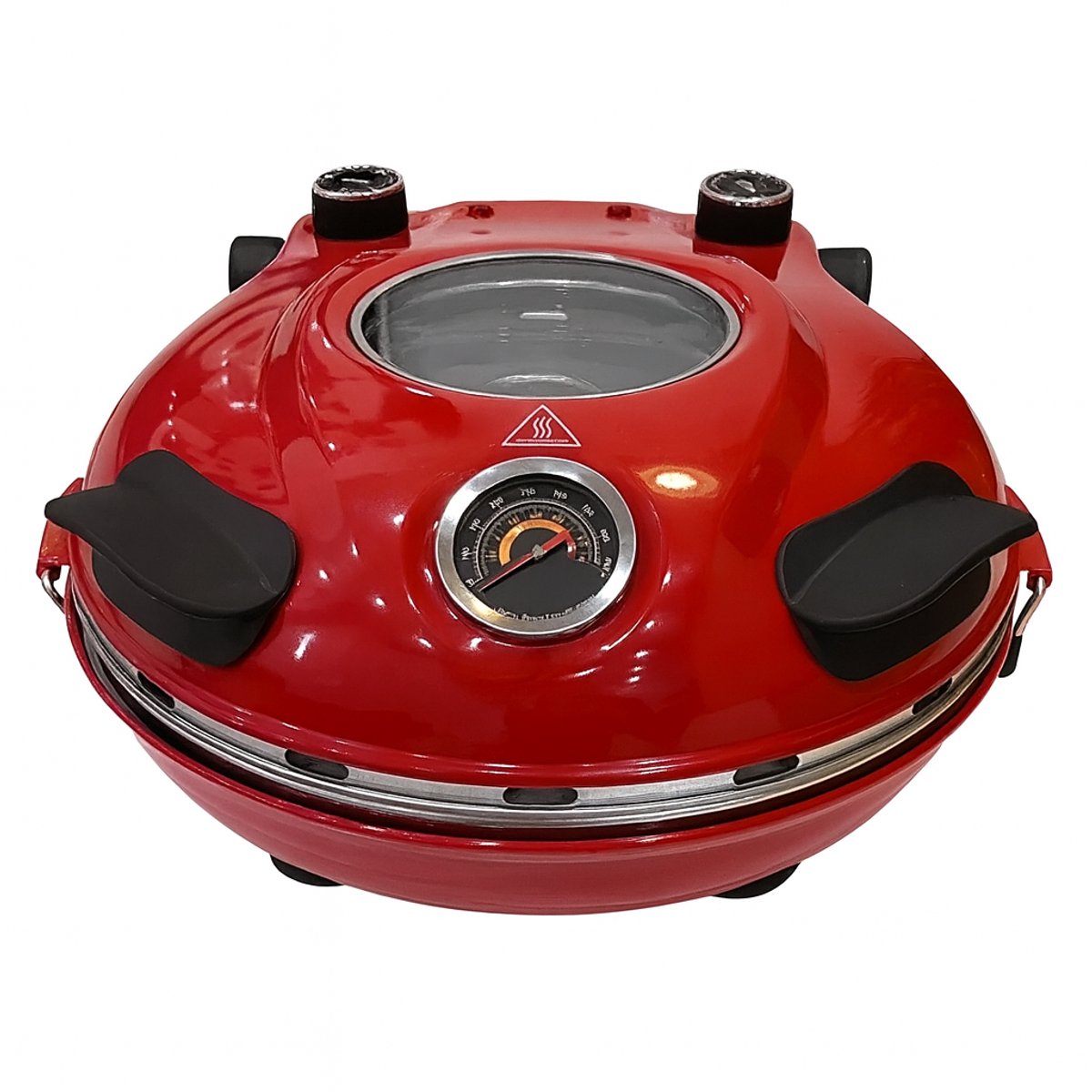 Studio Lyma Pizza oven - Pizzaoven - Pizzamaker - 50-420°C - 31cm doorsnede - 1200 W - 5 standen - Met ingebouwde thermometer