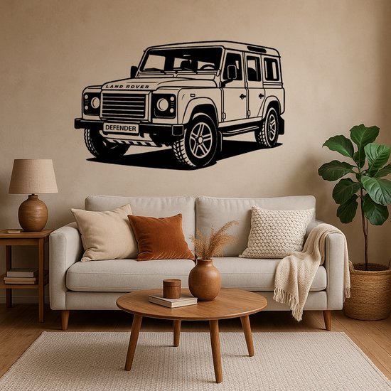 BR2Laser Land Rover Defender - Décoration murale - Bois découpé au ...