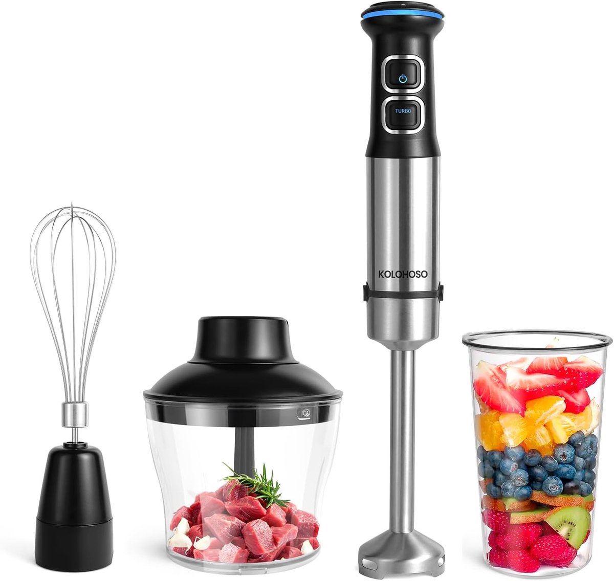 Krachtige 1500W Staafmixer met 21 Snelheden en Accessoires