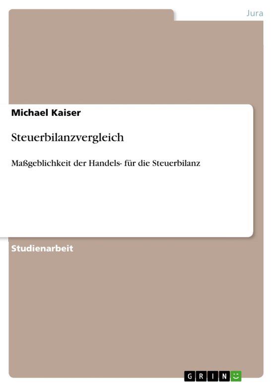 Steuerbilanzvergleich - cover
