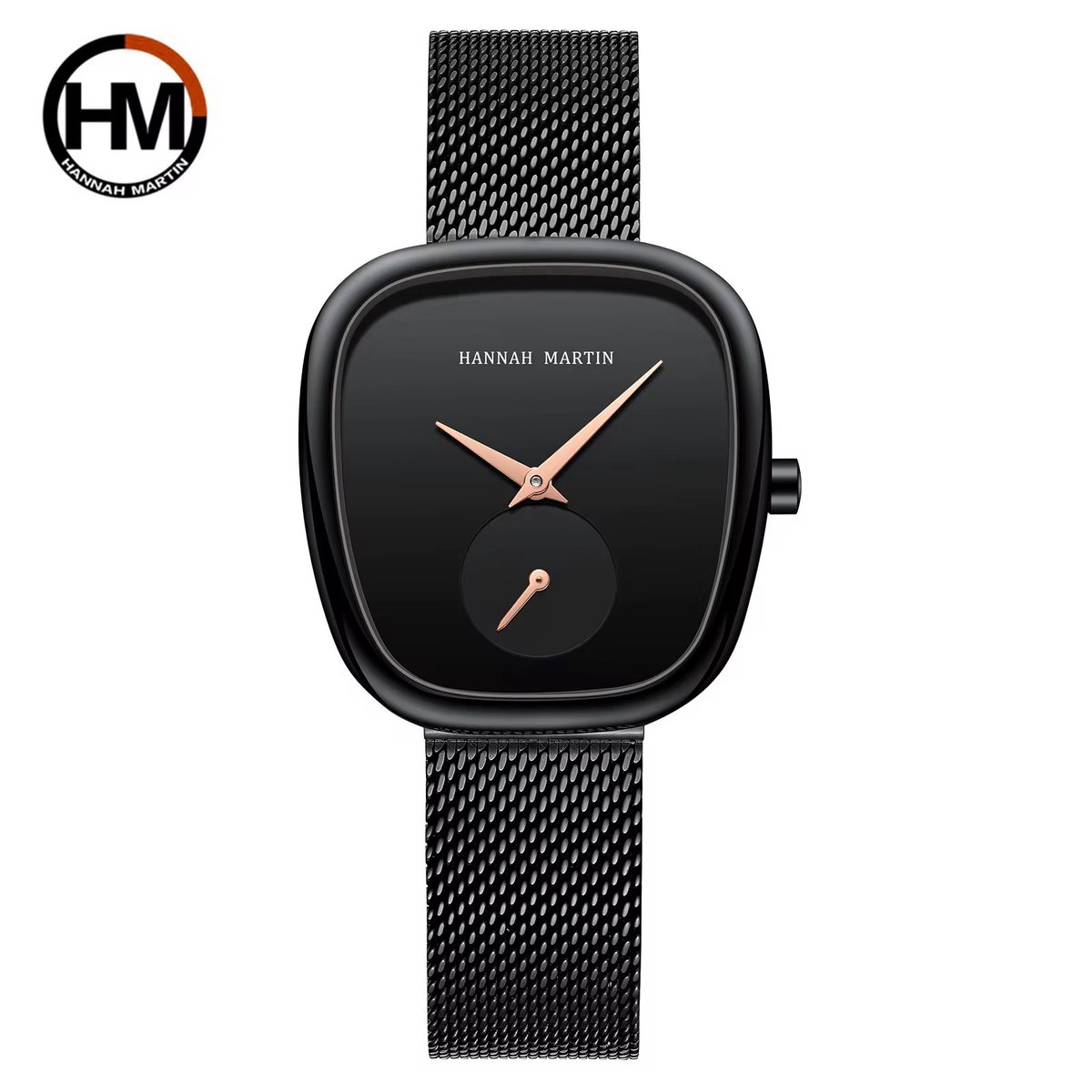 Hannah Martin Elegante Horloge | Zwarte | Zwarte Wijzerplaat | Dames Horloges | 34 MM