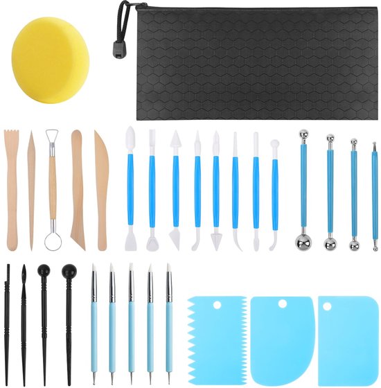 Acheter 8 pièces/ensemble outils de modélisation d'argile, Sculpture de cire en plastique, outils de poterie, Sculpture façonnant, ensemble de Sculpture en argile polymère