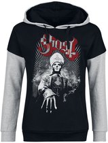 Ghost Priest Dames Trui met capuchon - zwart/gemêleerd grijs - M