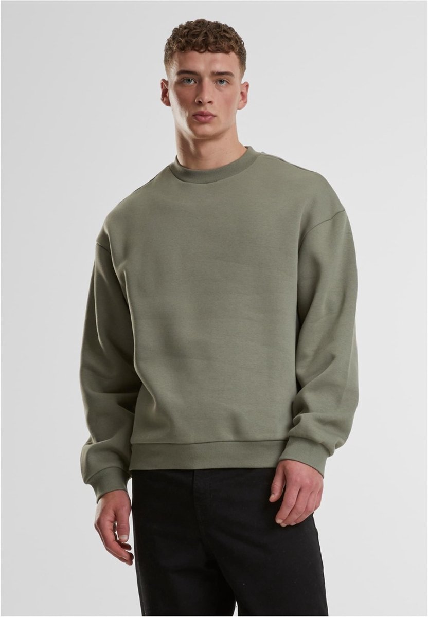 Urban Classics Fluffy Crewneck Heren Sweatshirts – S Groen