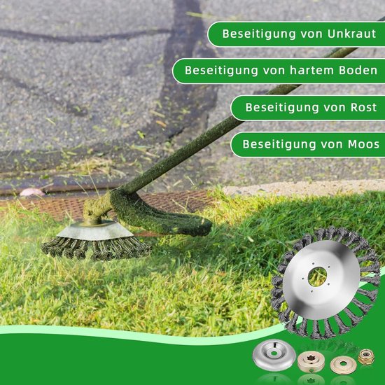 Dailygoods - Stalen Borstel voor Onkruid - 150mm Conische Borstel voor Grastrimmers en Tuinmachines van Dailygoods — afbeelding 3
