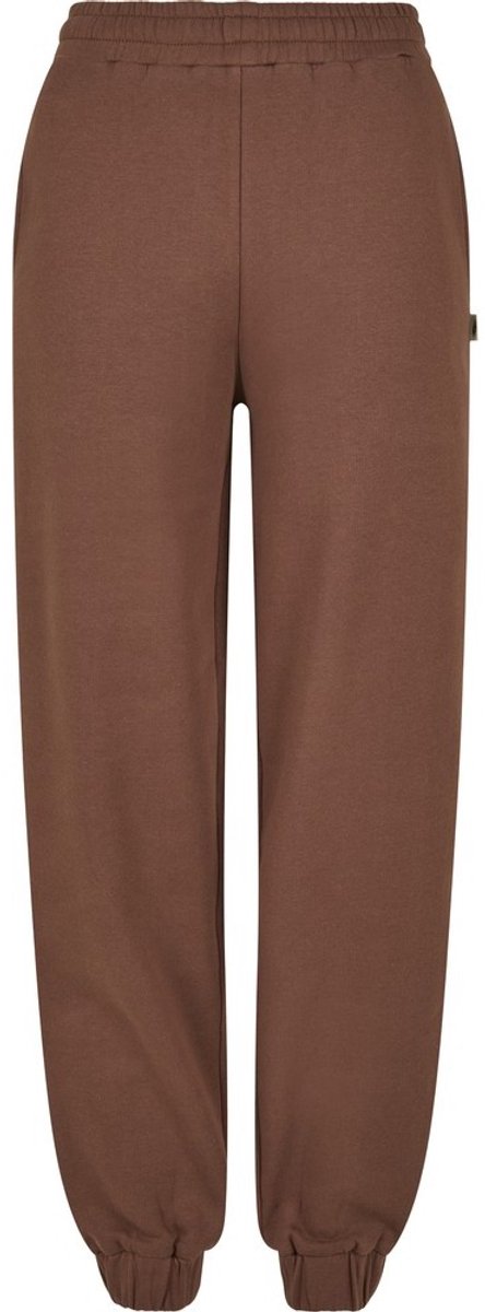 Urban Classics Organic High Waist Ballon Dames joggingbroek S Bruin