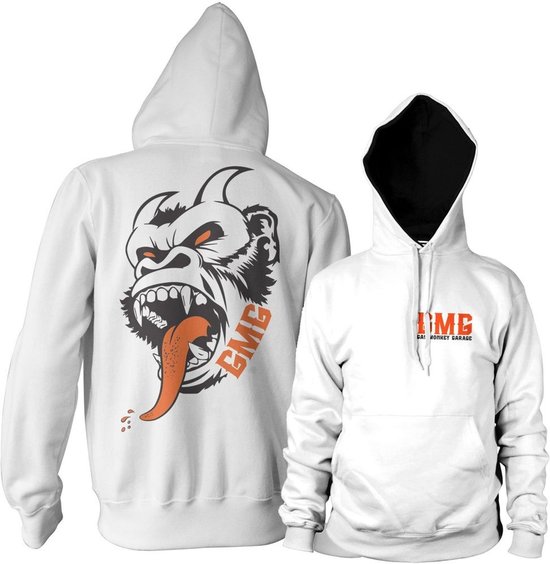 Sweat à capuche Gas Monkey Garage Deamon Monkey GMG-3-GMG1003-H84-14 White- XXL