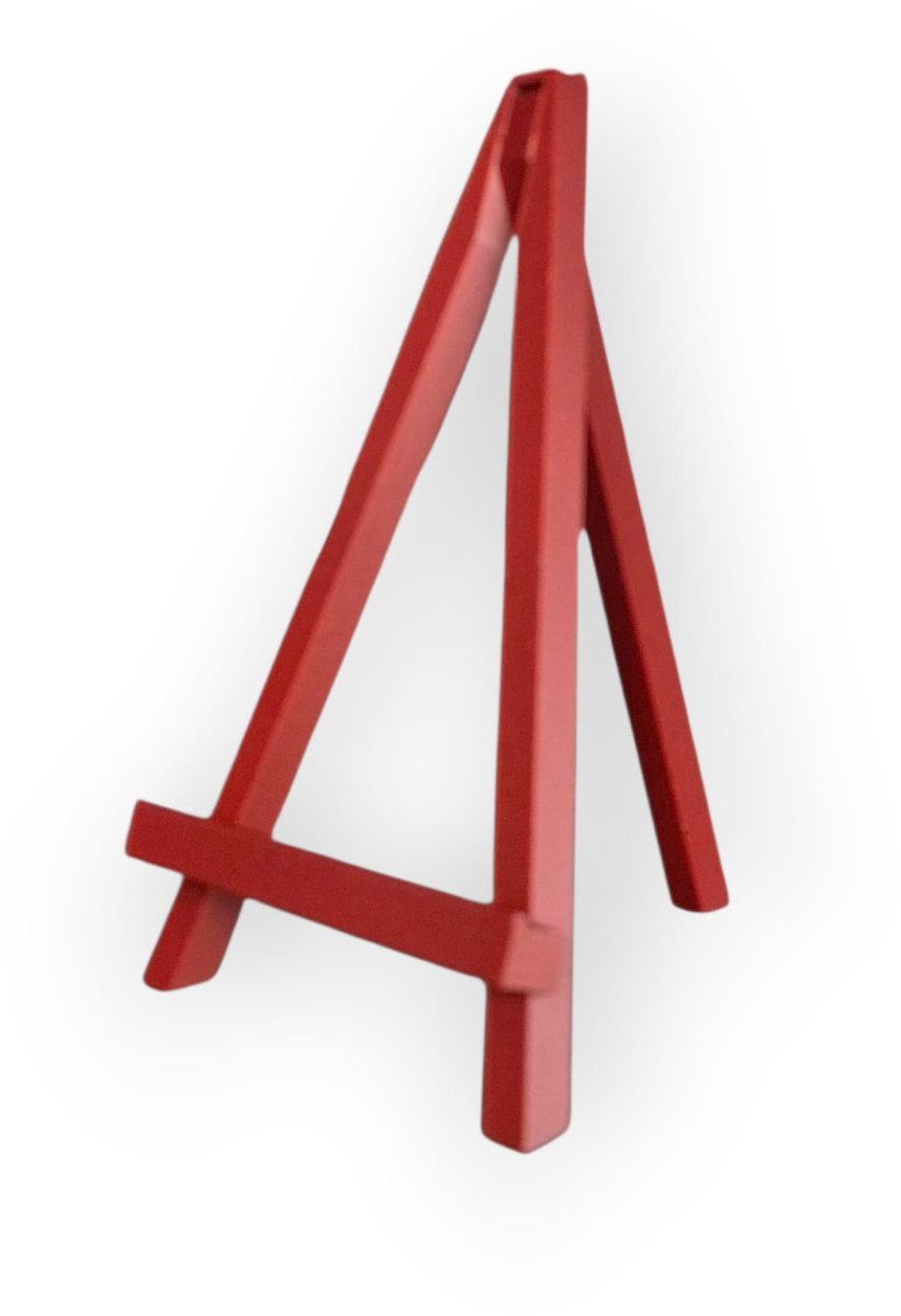Troubadot | Tegelhouder | Kersenrood | Voor keramisch tegeltje | Decoratieve standaard | Schildersezel | Tegelstandaard | houder | standaard