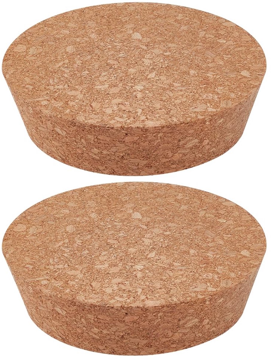 Conische Kurkstoppers - Herbruikbaar - Set van 2 - Kurk - 10,5 cm