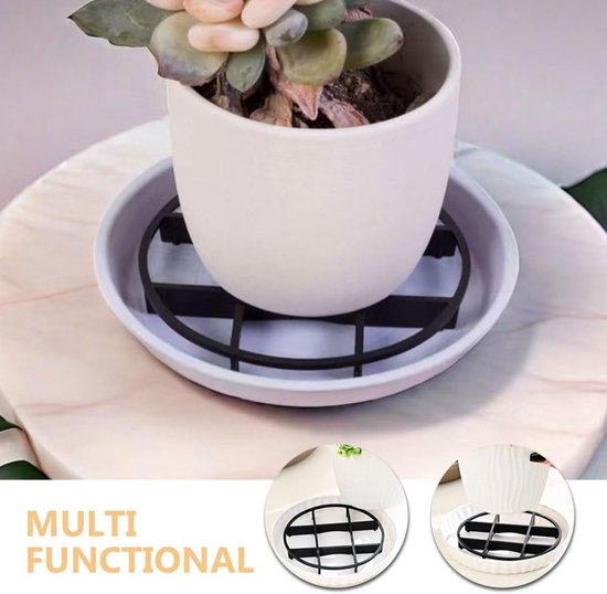 50-pack plantlift-onderleggers voor bloempotten en bonsai, met drainage- en ventilatiefuncties, ter bescherming van planten tegen waterophoping en oppervlakteschade van Merkloos	 — afbeelding 3