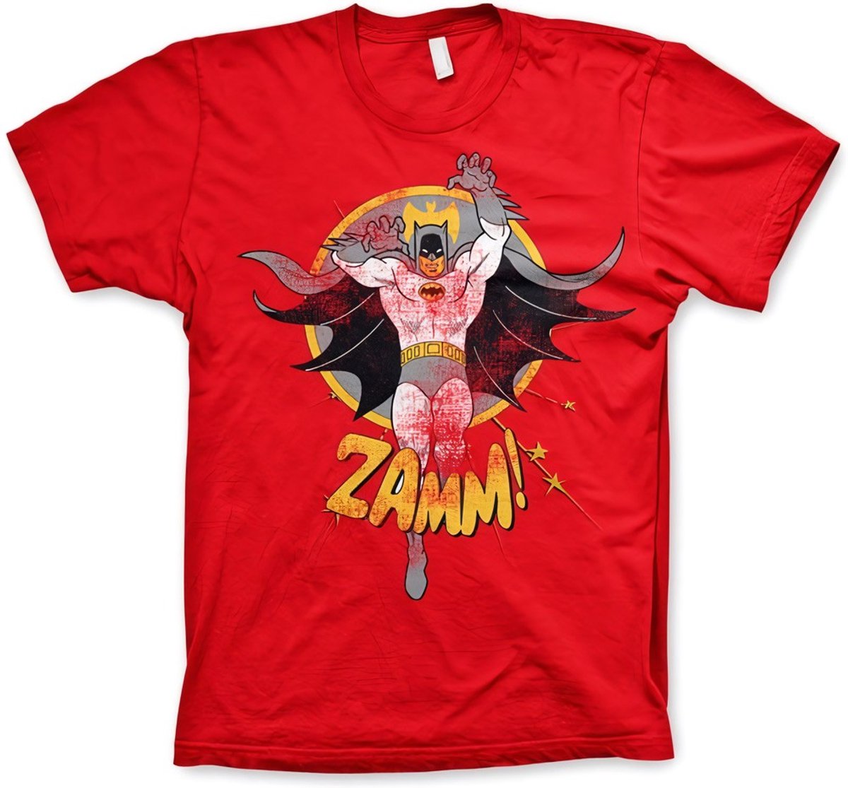 DC Comics Batman Heren Tshirt -M- Zamm! Rood