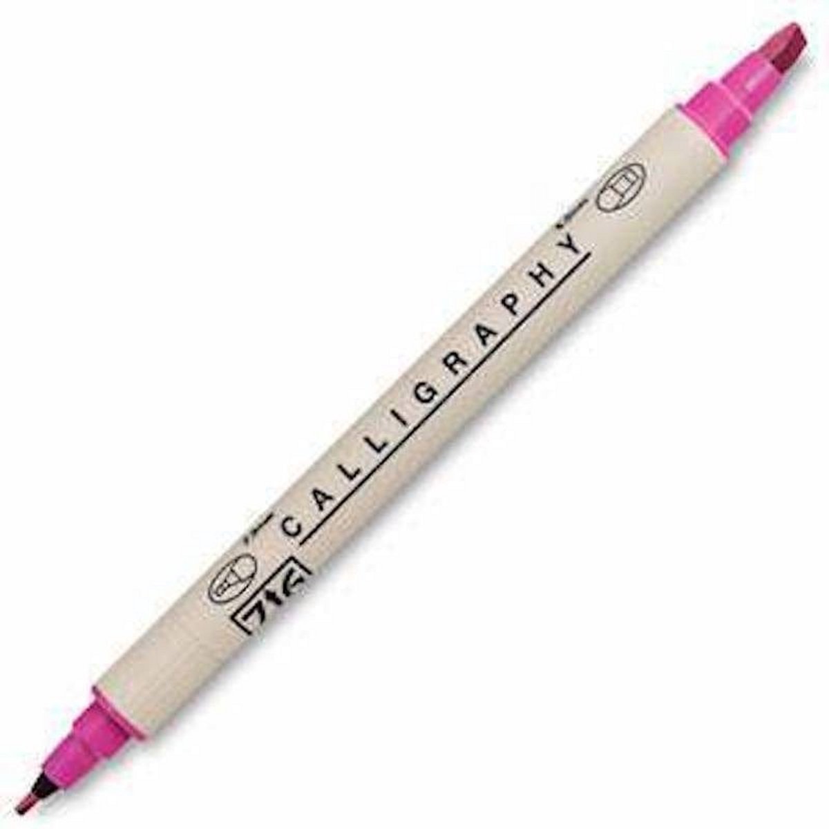 Zig Calligraphy Dual Tip 2mm & 5mm - Pure Pink