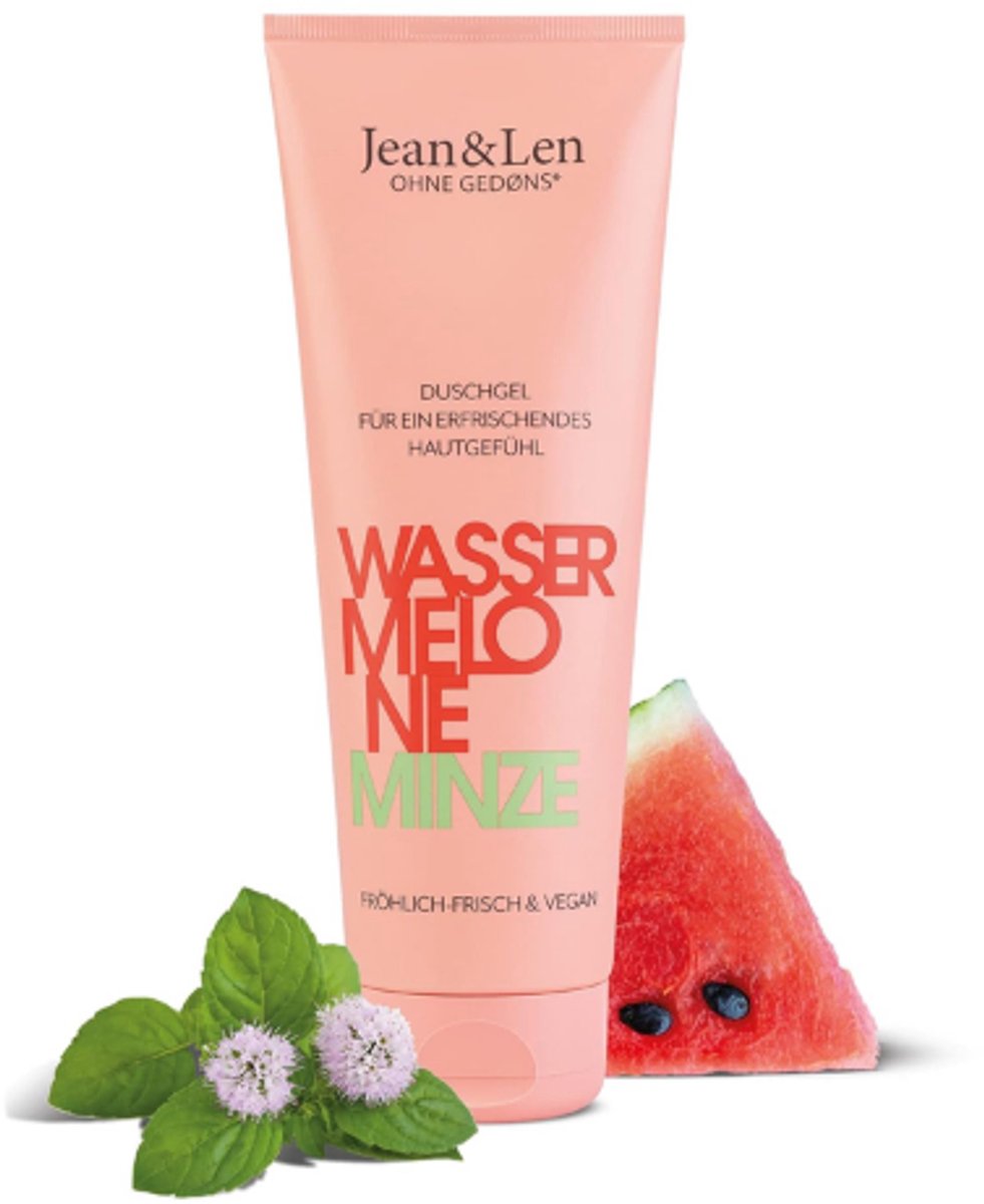 Jean&Len Douchegel - Watermeloen & Munt | 1x 250 ml - Geschikt voor alle huidtypes