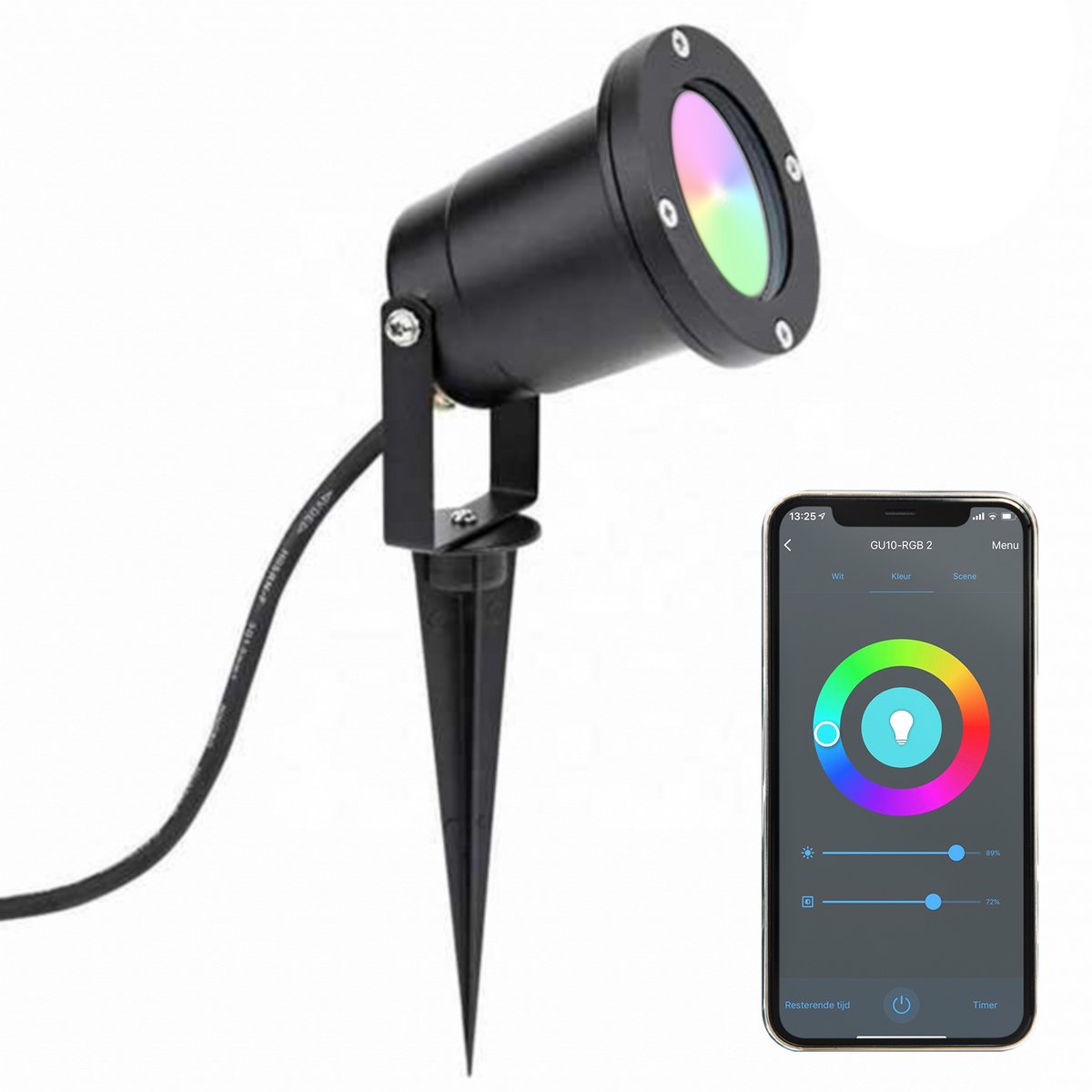 Ledvion Smart WiFi LED Prikspot – IP65 - GU10 Fitting