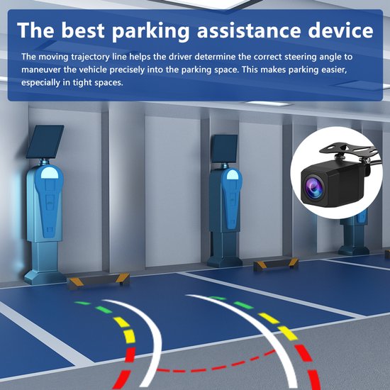 HD Achteruitrijcamera met Parkeersensor - Waterdicht (IP67), Nachtzicht, 140° Breedhoek voor Auto — afbeelding 3
